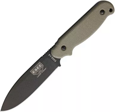 ESEE Knives Laser Strike Survival Knife Fixed Blade - 5" 1095 Blade, Fire Steel and Tinder Tabs in Micarta Handles, Kydex Sheath