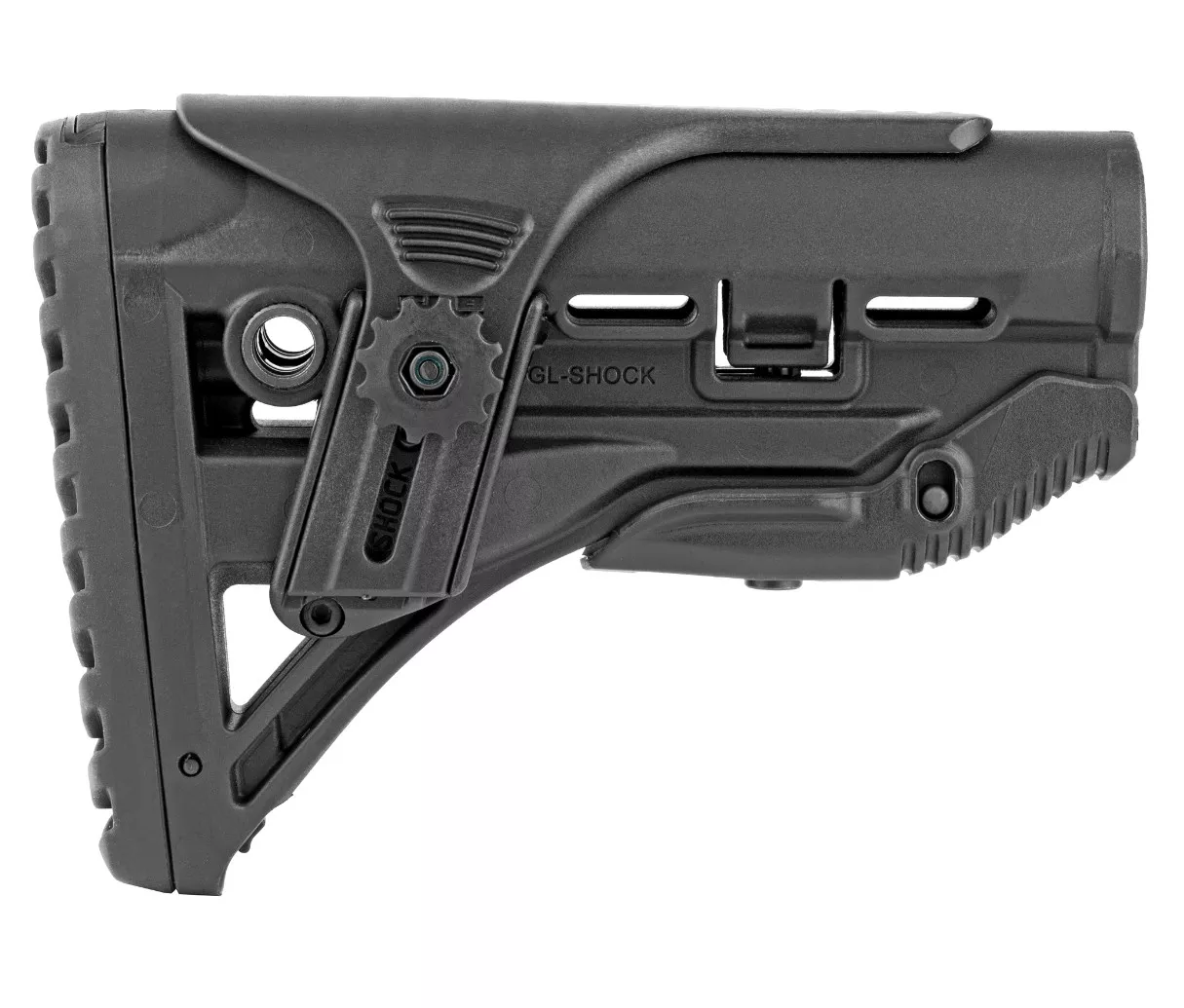 FAB Defense GL-SHOCK CP M4/M16 Shock Absorbing Buttstock with Cheek Rest - Black