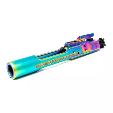 Faxon Firearms 5.56NATO Chameleon PVD Bolt Carrier Group - Fits AR-15, Titanium Nitride PVD Coated Bolt Carrier and Gas Key, Gold, Rainbow PVD Finish