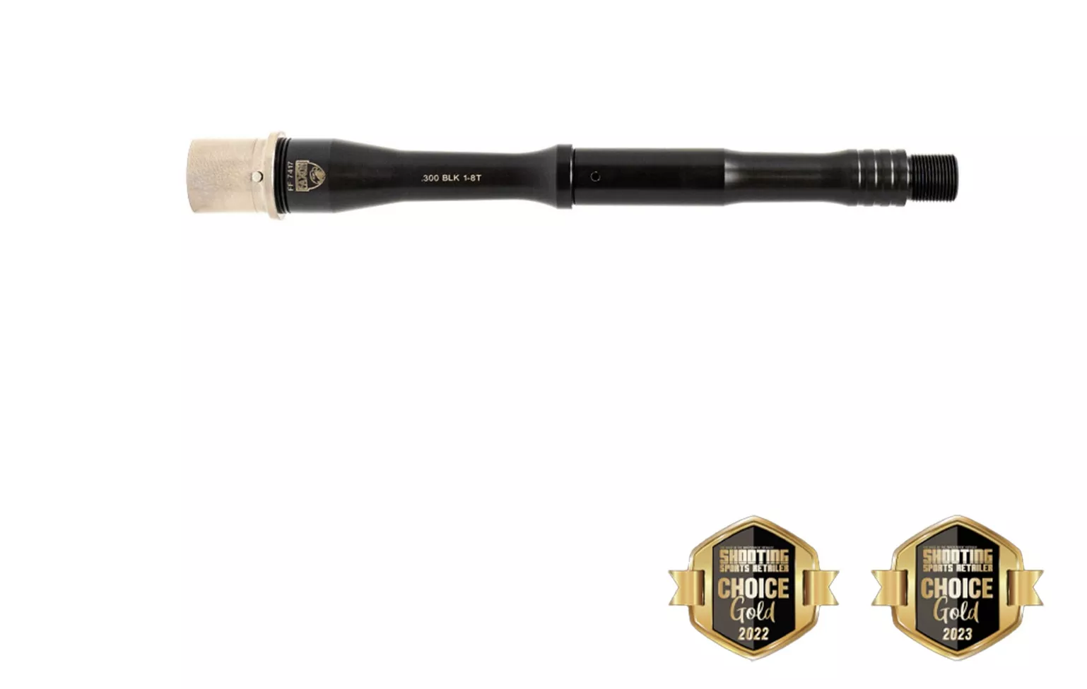 Faxon Match Series 9", Gunner 300 BLK, Pistol-Length, 416-R Stainless QPQ Nitride AR-15