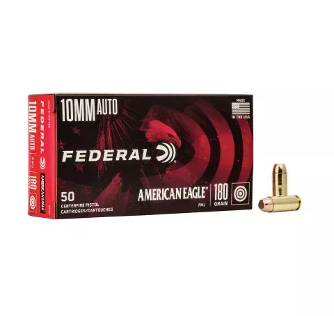 Federal Ammunition 10mm Auto 180 Grain Full Metal Jacket 50 Count