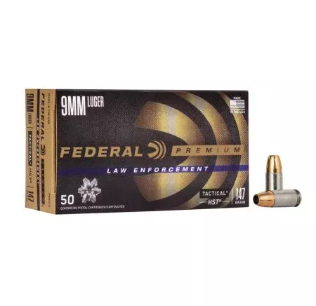 Federal Ammunition 9mm Luger 147 Grain HST Jacketed Hollow Point 50 Count