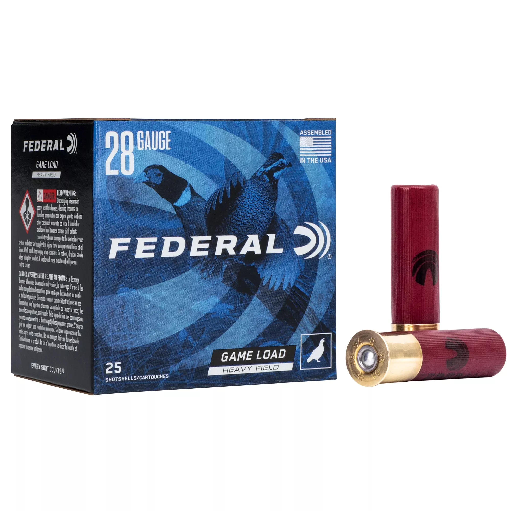 Federal Game-Shok Upland Hi-Brass 28 Gauge 2-3/4in #6 Lead Shot 1 oz 1220 fps H289 6
