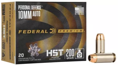 Federal HST 10mm Ammo 200-Grain Jacketed Hollow Point