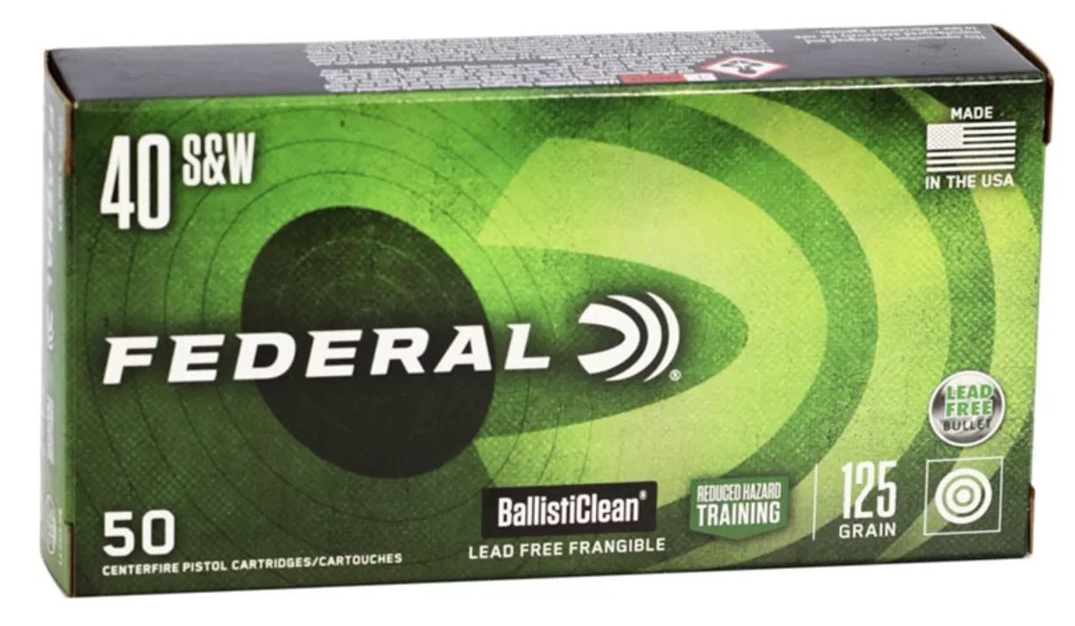 Federal Law Enforcement BallistiClean 40 S&W Ammo 125gr LFF-RHT 50rds - BC40CT1