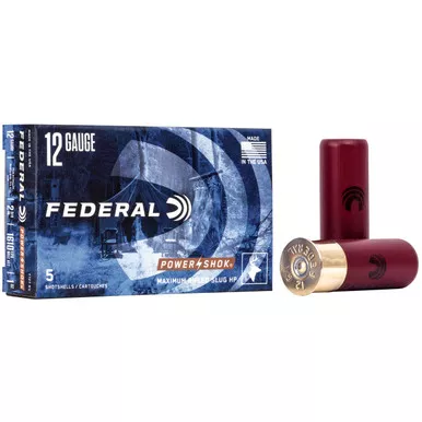 Federal Power-Shok 12-Gauge Ammo 2-3/4" 1oz Hollow Point Slug