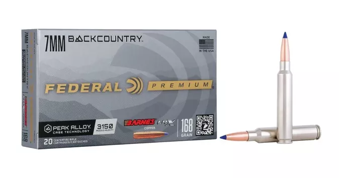 Federal Premium 7mm Backcountry Ammo 168gr Barnes LRX 20rds - P7BCLRX1