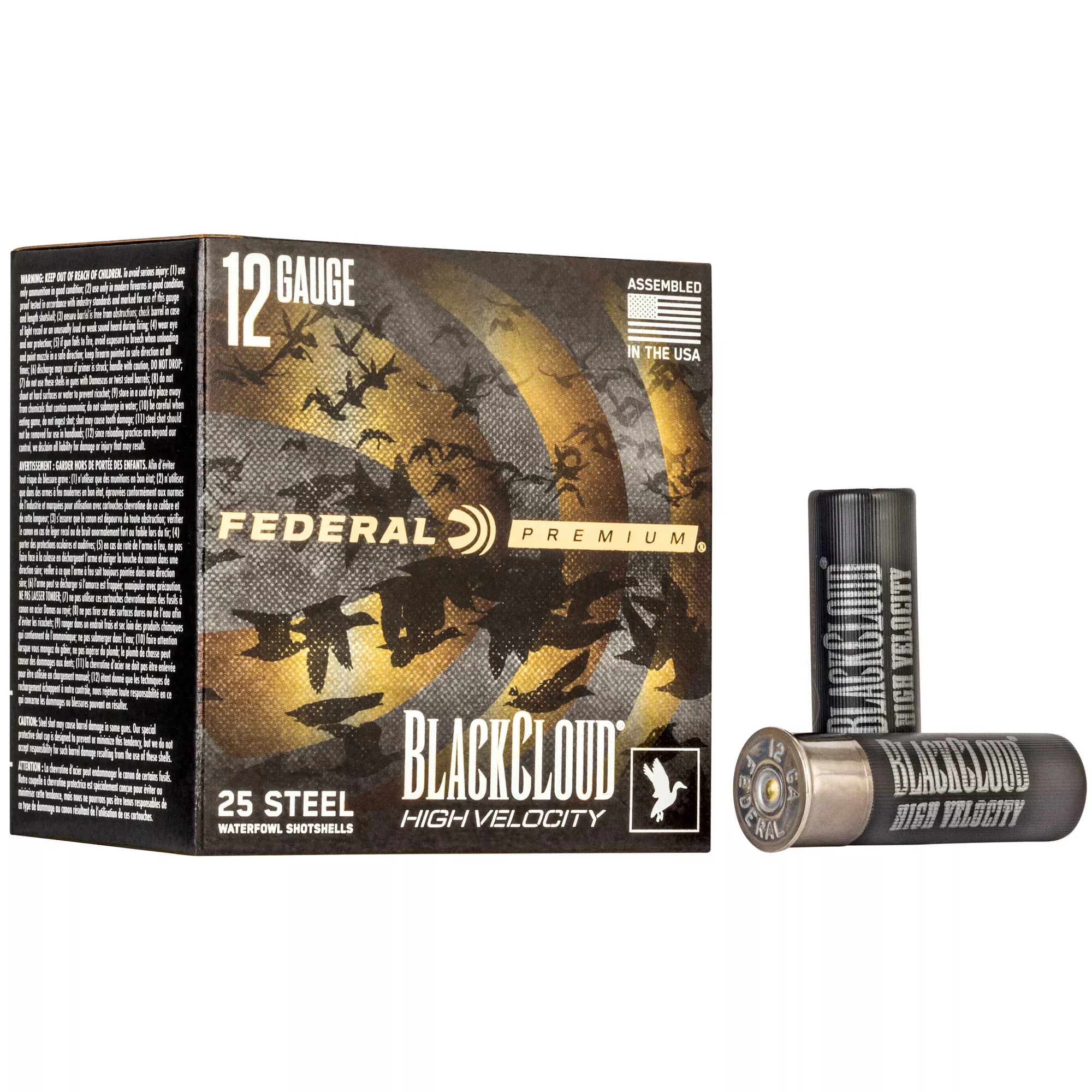 Federal Premium Black Cloud FS Steel High Velocity 12 Gauge 3in #3 1-1/8oz 1635fps PWBXH1433