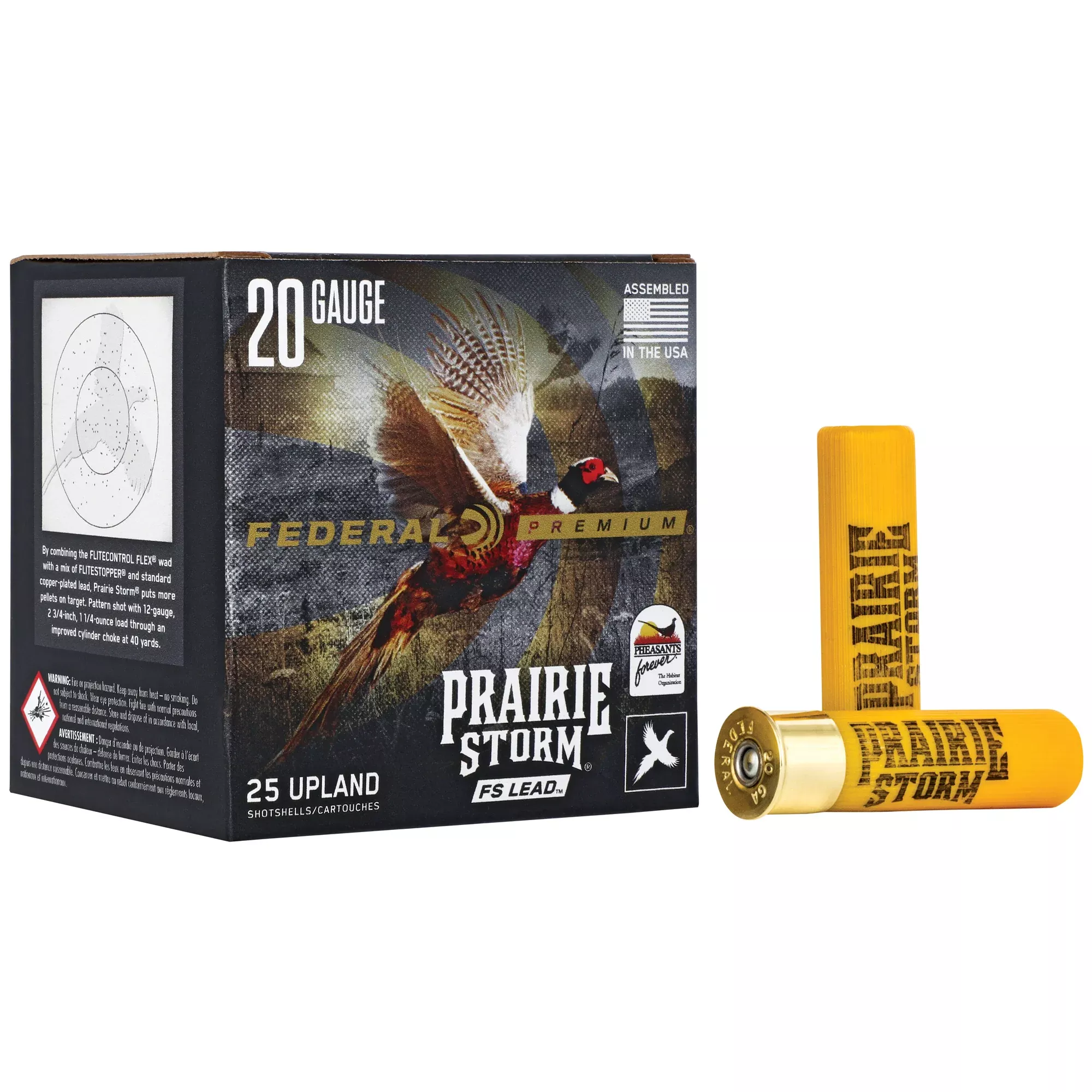 Federal Premium Prairie Storm FS Lead 20 Gauge 3in #6 Shotshell Ammo 25 Rounds PFX258FS6