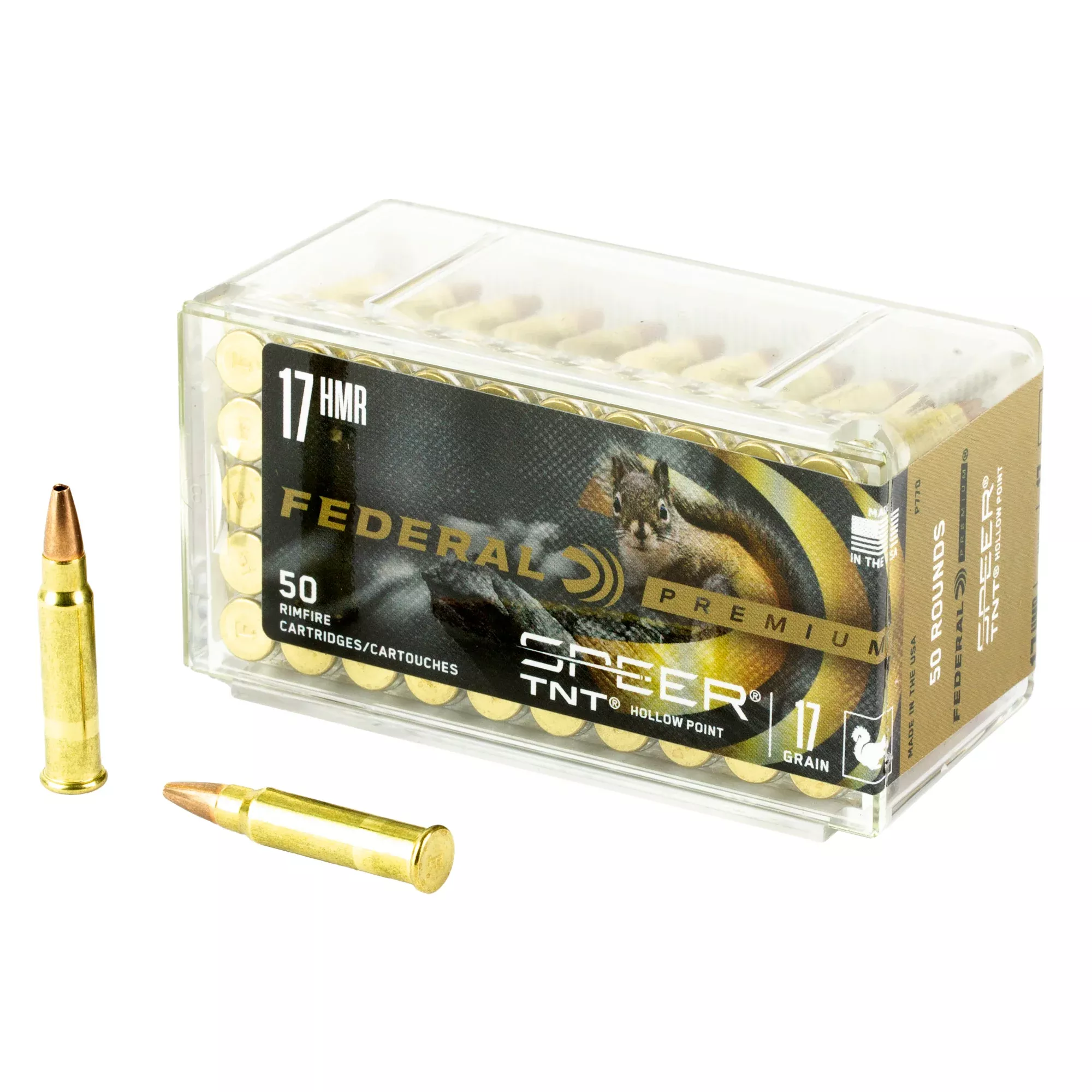 Federal Premium V-Shok .17 HMR 17gr Speer TNT Hollow Point Rimfire Ammo 50rd Box P770
