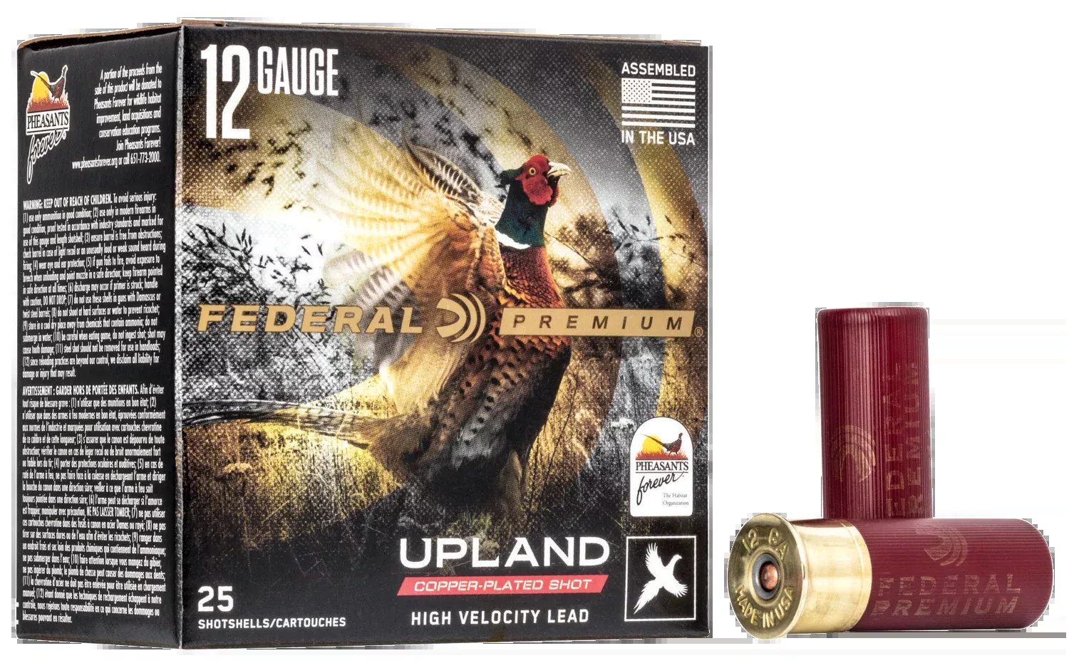 Federal Premium Wing-Shok Pheasants Forever High Velocity 12 Gauge 2.75" 1 1/4 oz 6 Shot - Box or Case