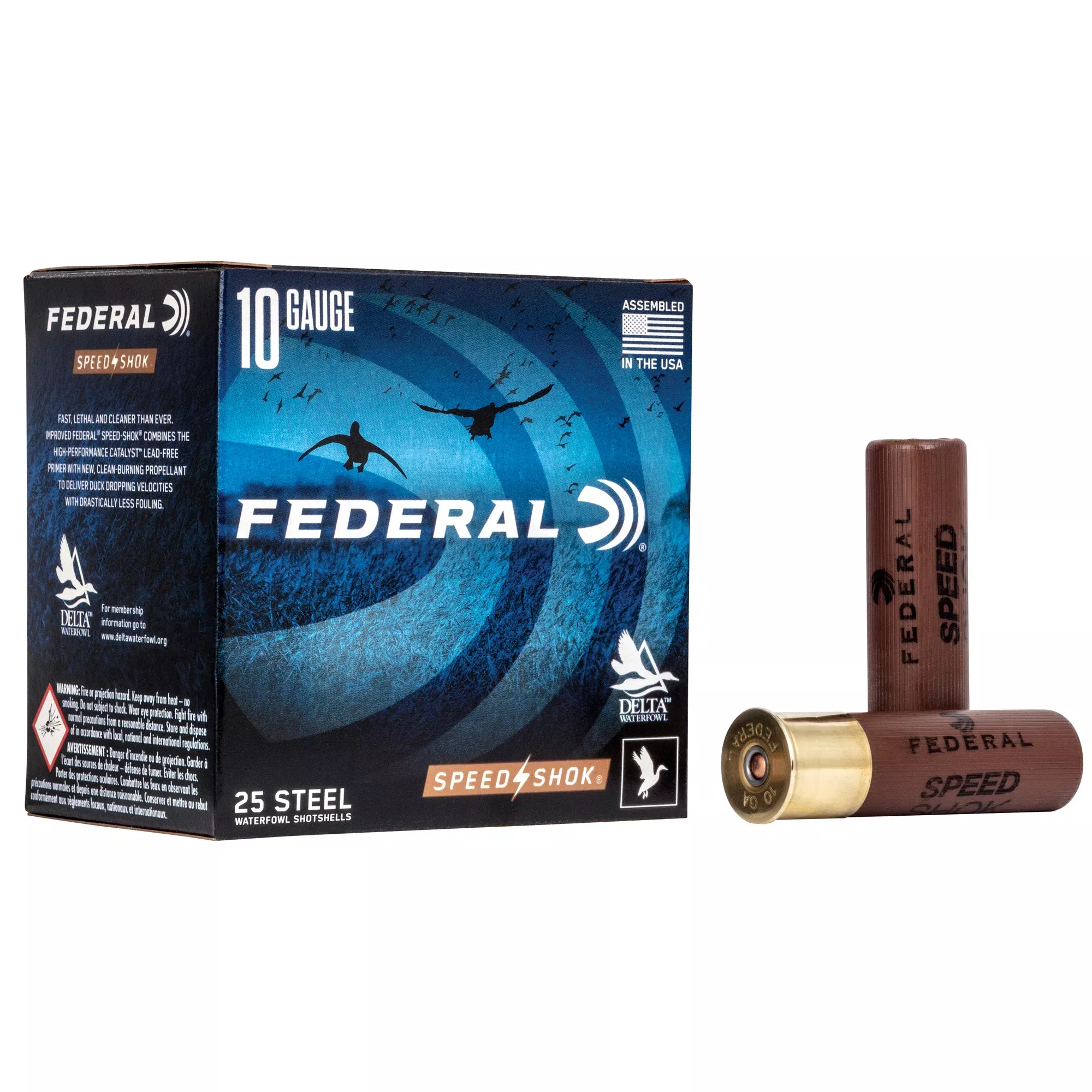 Federal Speed-Shok 10 Gauge 3-1/2in #2 Steel Waterfowl Shotshells 25 Rounds WF107 2