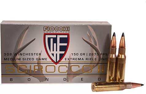 Fiocchi 308 Winchester 150 Gr Spitzer BT Ammo - 20 Rounds for Superior Accuracy