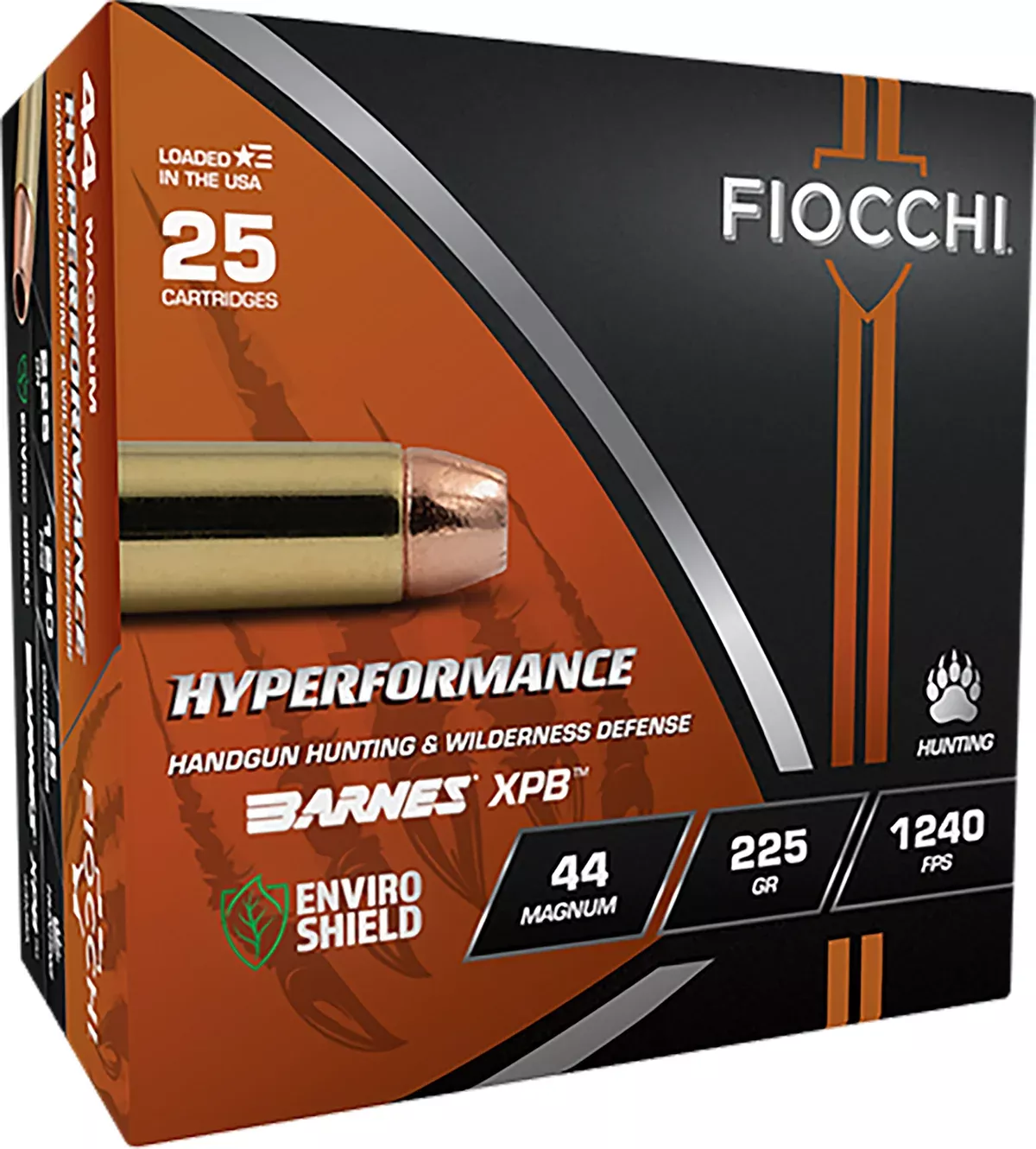 Fiocchi 44MBA Hyperformance44RemMag 225gr XPB 25 Per Box/8 Case