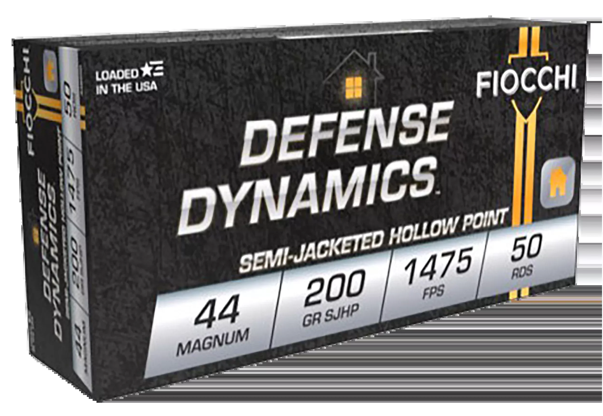 Fiocchi Defense Dynamics .44 Remington Magnum 200gr Semi-Jacketed Hollow Point Ammo 44B500