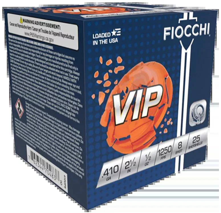 Fiocchi Exacta Target VIP .410 Gauge 2.5in 1/2oz #8 Lead Shot 25-Round Box 410VIP8