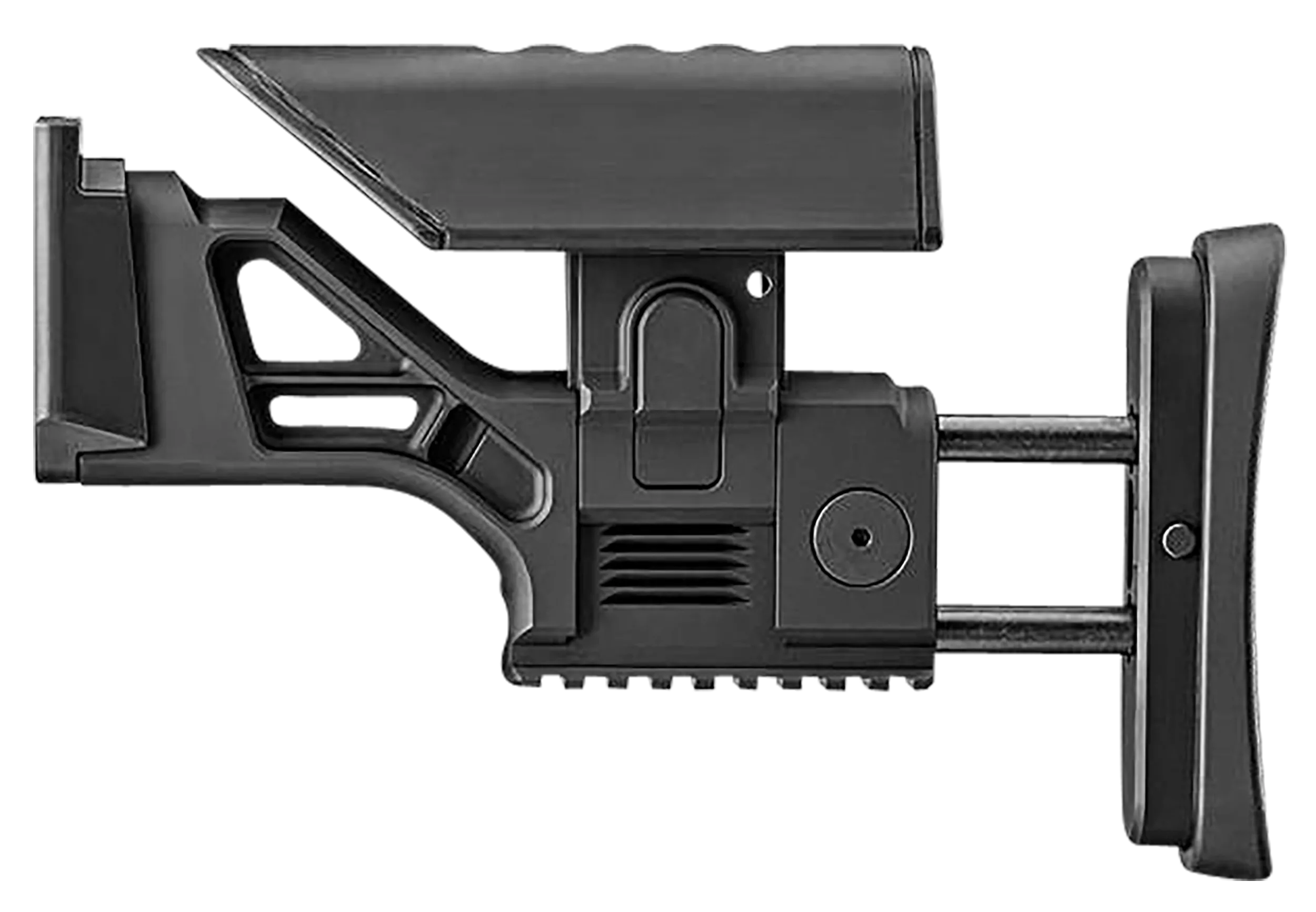 FN 20100566 SSR Rear Stock AssemblyBlack Aluminum, Fully Adjustable for FN SCAR 16S/17S