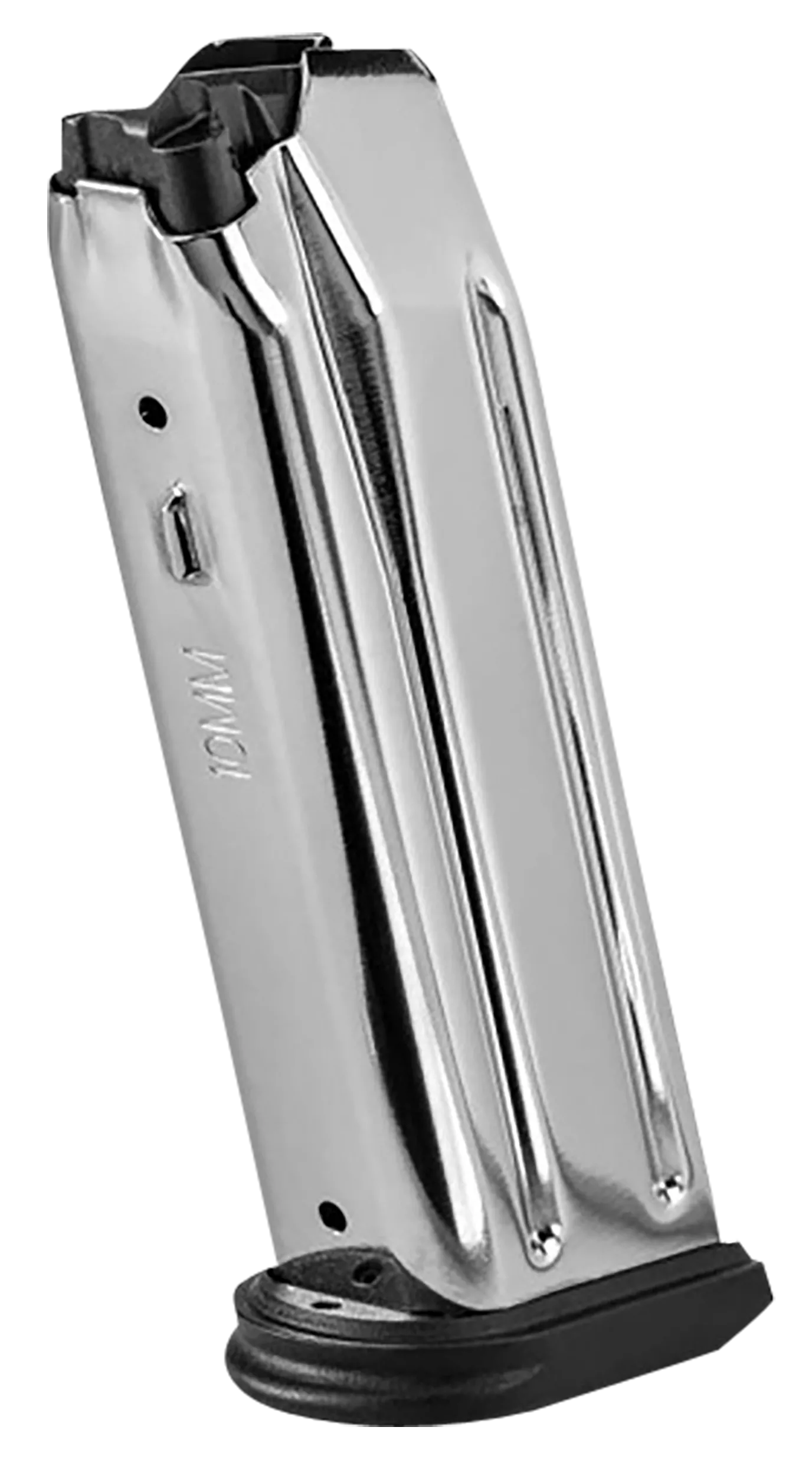 FN 20100733 510 Replacement Magazine 10rd 10mm Stainless Steel w/ Black Polymer Flush Floorplate Fits FN 510 Tactical
