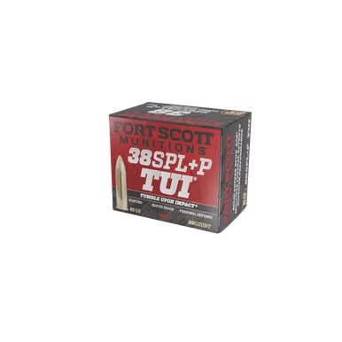 Fort Scott Munitions 38 SPECIAL +P Tumble Upon Impact (TUI) - 81gr Solid Copper Spun, 20 Rounds per Box