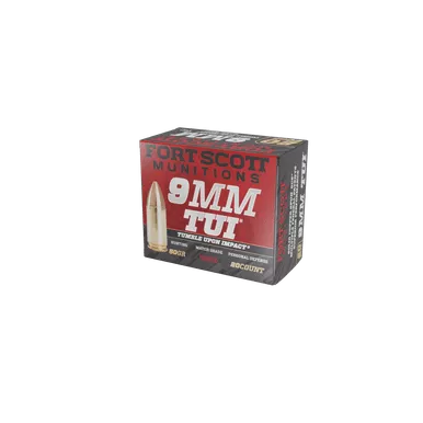 Fort Scott Munitions 9MM-80-SCV TUI 9mm Luger 80 gr Solid Copper Spun - 20 Rounds per Box