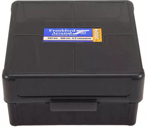 Frankford Arsenal Hinge Top Ammunition Box .243 to .308 Calibers, Holds 100 Rounds