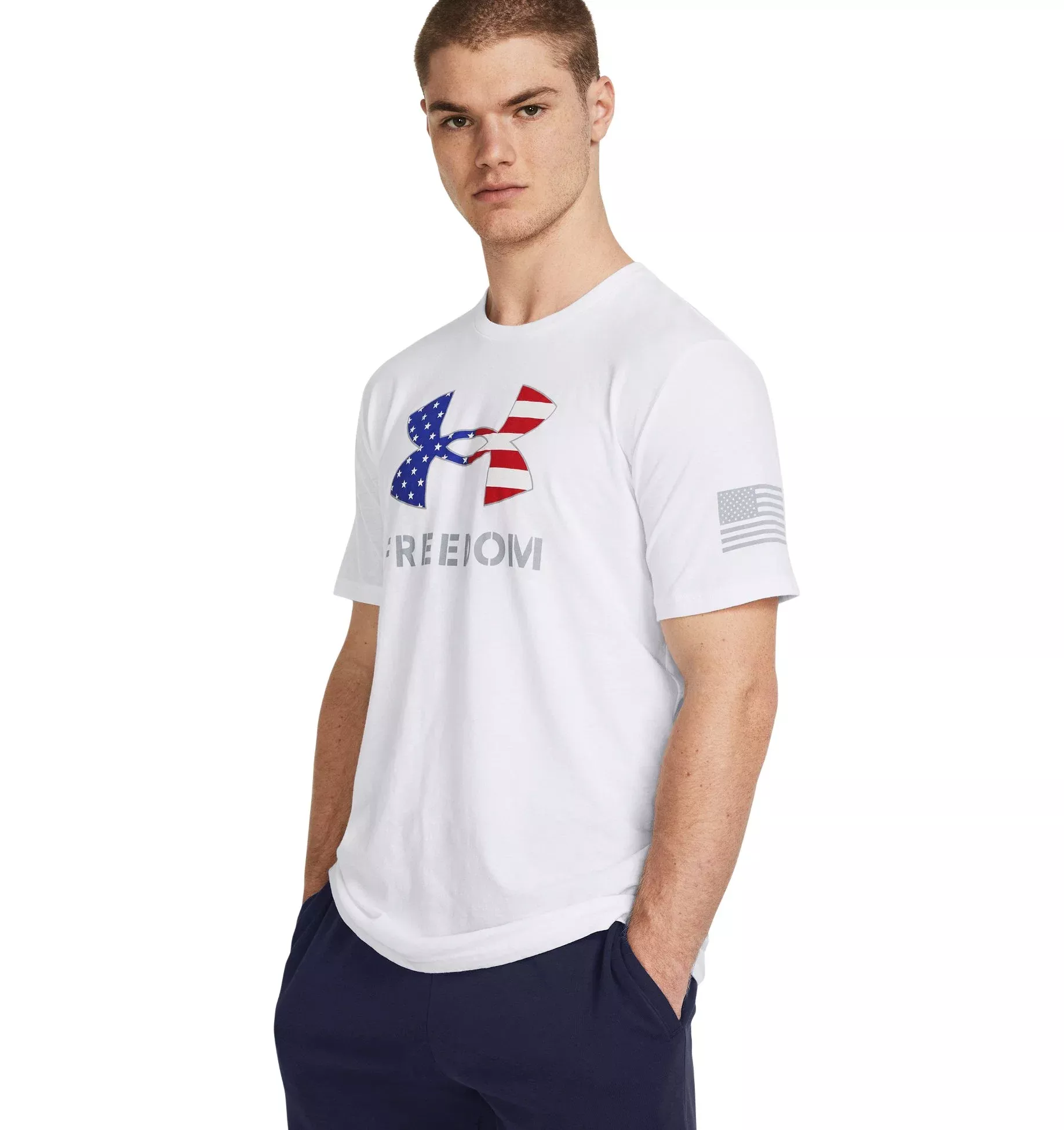 Freedom Logo T-WHT,XL