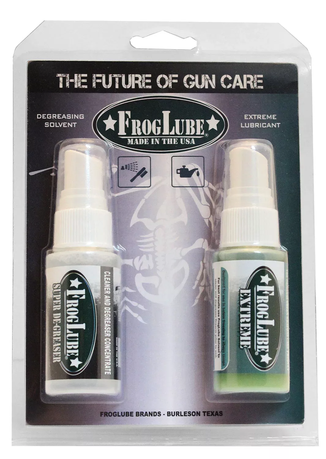 FrogLube 15265 Dual KitCleans, Lubricates, Prevents Rust & Corrosion Removes Oil, Grease, Dirt 2 oz Spray Bottle