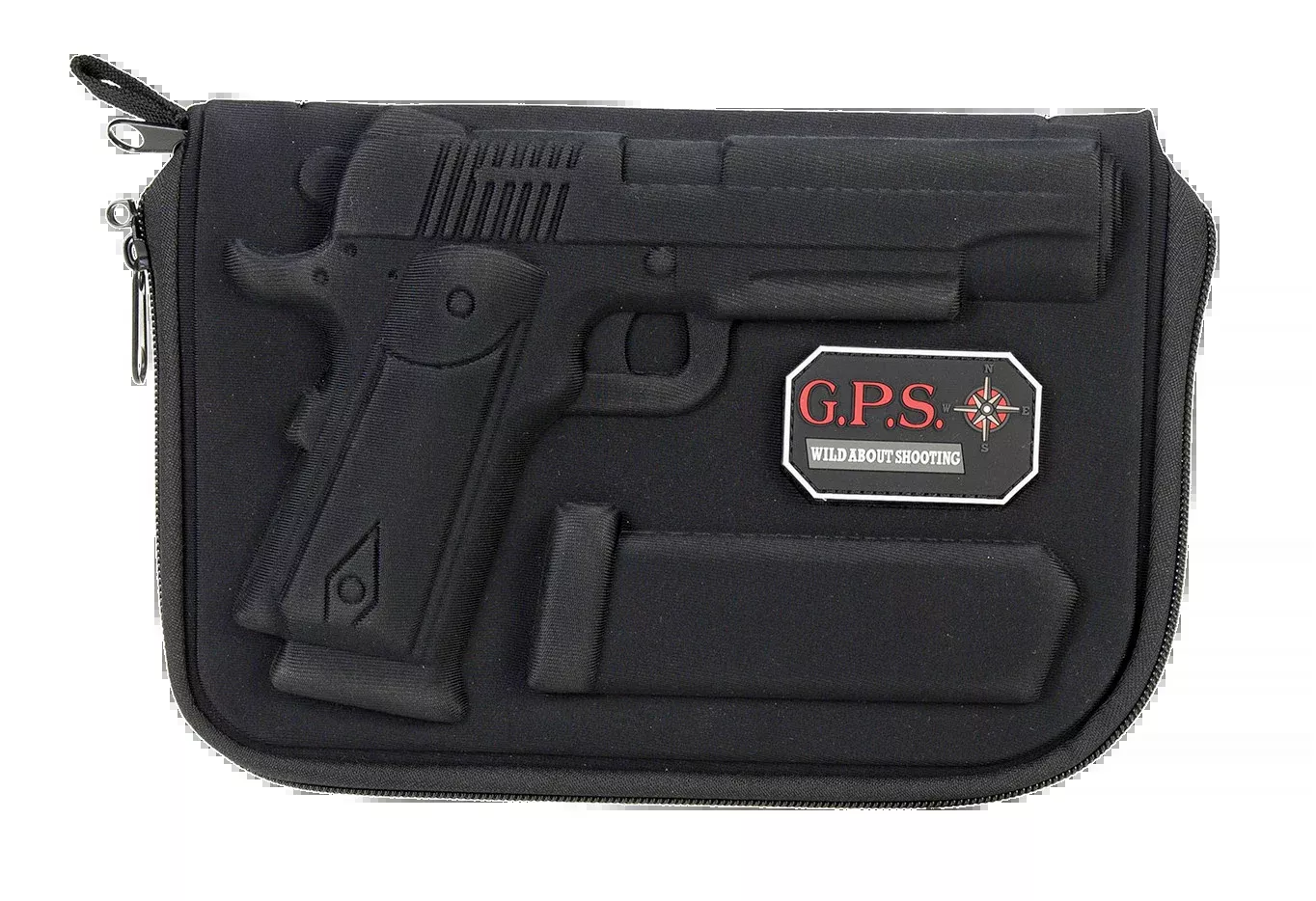 G*Outdoors GPS-908PC Custom Molded Pistol Case Black - Lockable Zippers for 1911