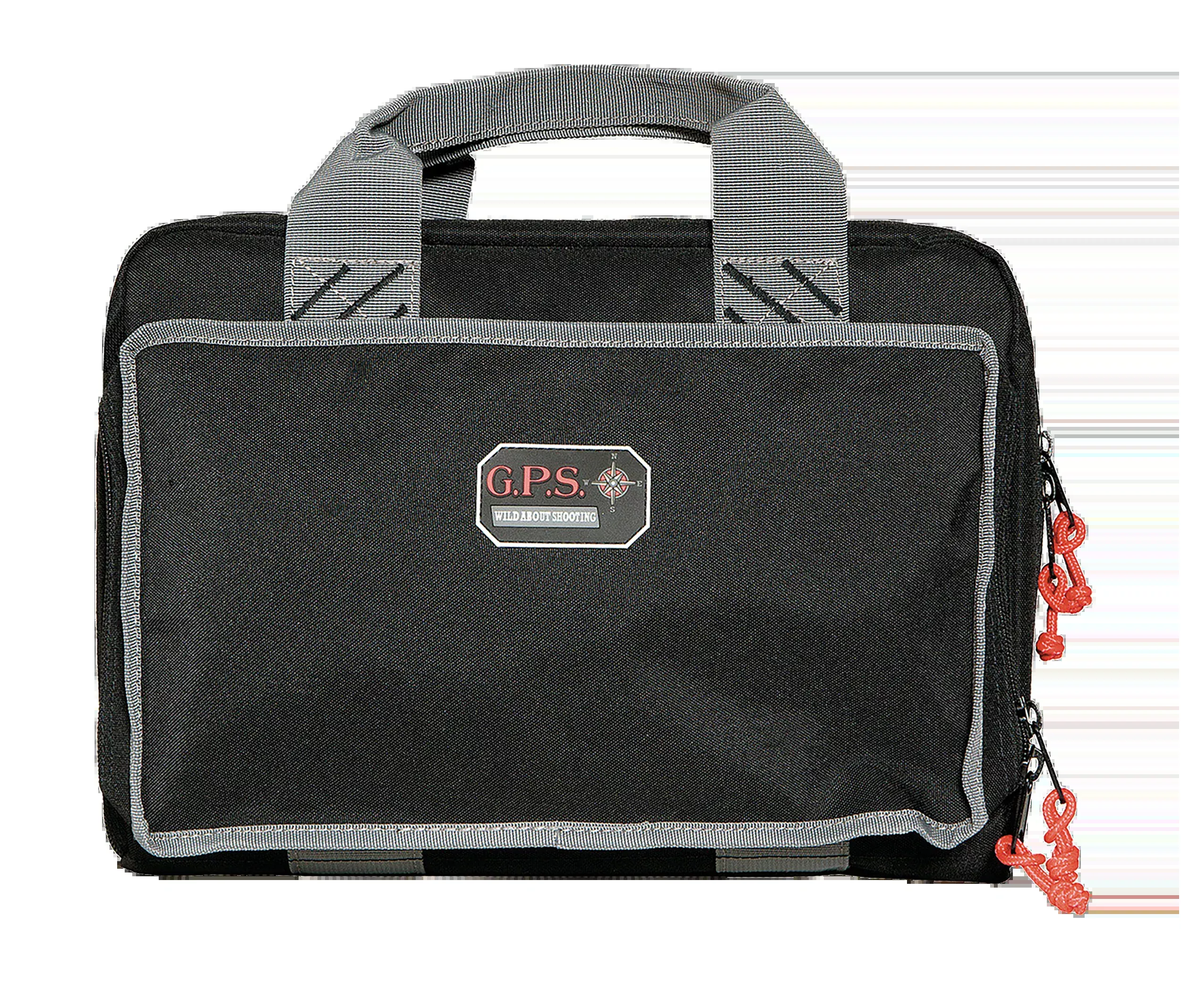 G*Outdoors Quad Pistol Case, Black Nylon with Visual ID Storage System, Holds 4 Handguns, 1310PC