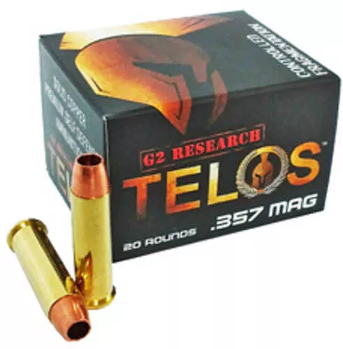 G2 Research Telos 357 Magnum 105 Grain Lead Free Copper - 20 Round Box, California Certified Nonlead Ammunition