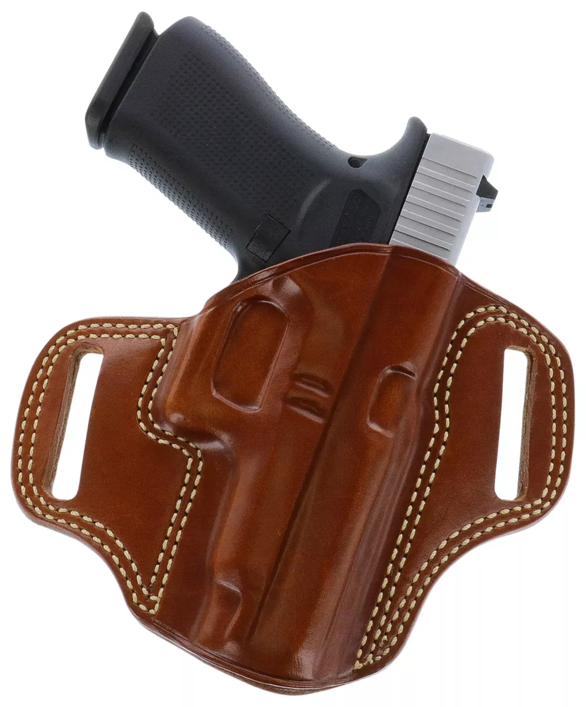 Galco CM270 Combat MasterOWB Tan Leather Belt Slide Fits Browning Hi-Power/Springfield SA-35/Girsan MC P35/Match Right Hand