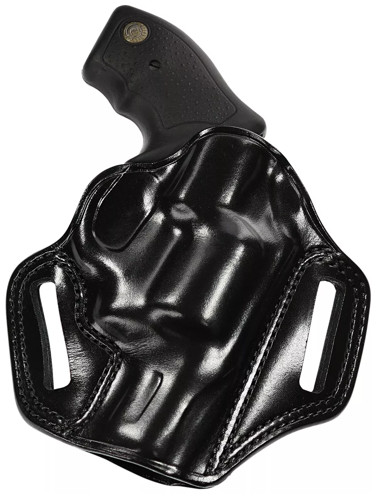 Galco CM270B Combat MasterOWB Black Leather Belt Slide Fits Browning Hi-Power/Springfield SA-35/Girsan MC P35/Match Right Hand