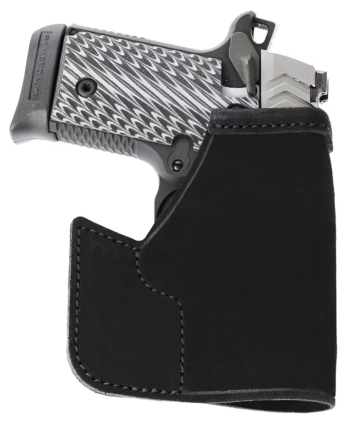 Galco PRO608B Pocket ProtectorBlack Leather Fits Sig P238 Fits Springfield 911/Diamondback DB Ambidextrous