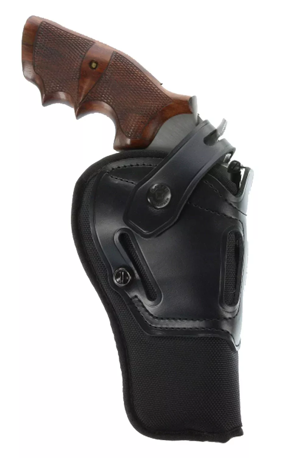Galco SR43B SwitchbackOWB Black Leather Belt Slide Fits Ruger GP100/S&W K Frame/2.50-3" Barrel Ambidextrous
