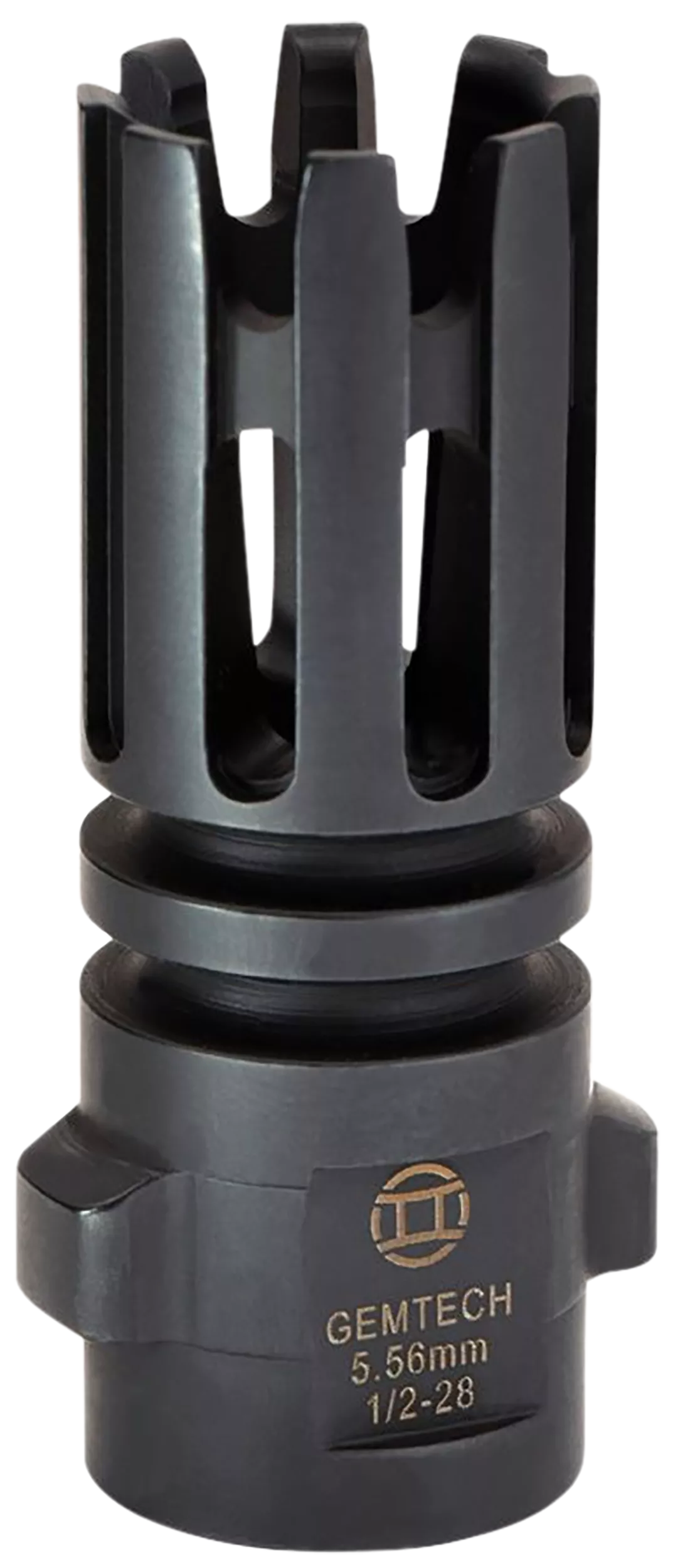 Gemtech 12145 Quickmounts Flash Hider Black Steel with 1/2"-28 tpi Threads & 2.40" OAL for 5.56x45mm NATO AR-Platform