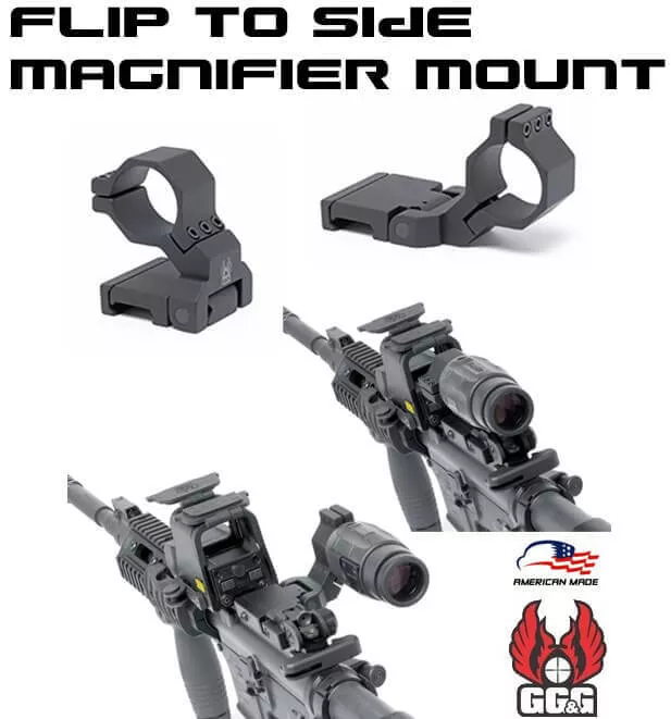 GG&G AR15 Flip to Side Magnifier Mount 30mm Ring GGG-1670 AR-15
