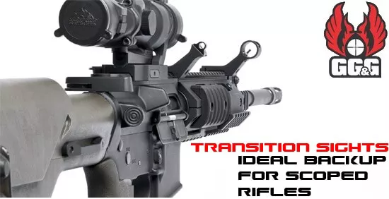 GG&G Offset 45 Degree Transition Backup Sights Set - GGG AR15 BUIS