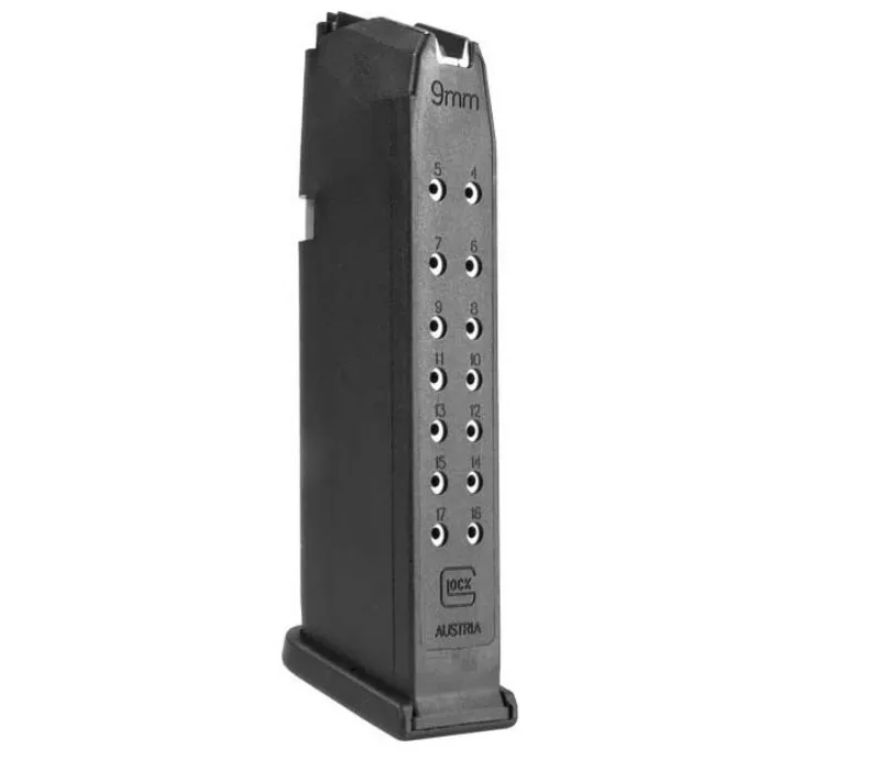 GLOCK 17, 34 Factory Magazine 9mm 17 round - Black