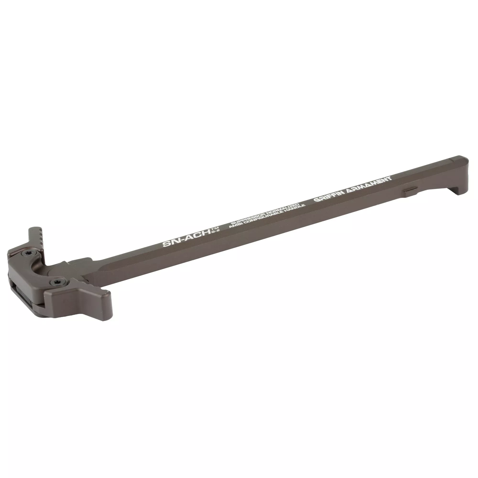 Griffin Armament Gen 2 SN-ACH 10 Ambidextrous AR-10 Charging Handle, Terra Brown SNACH10R3-FDE