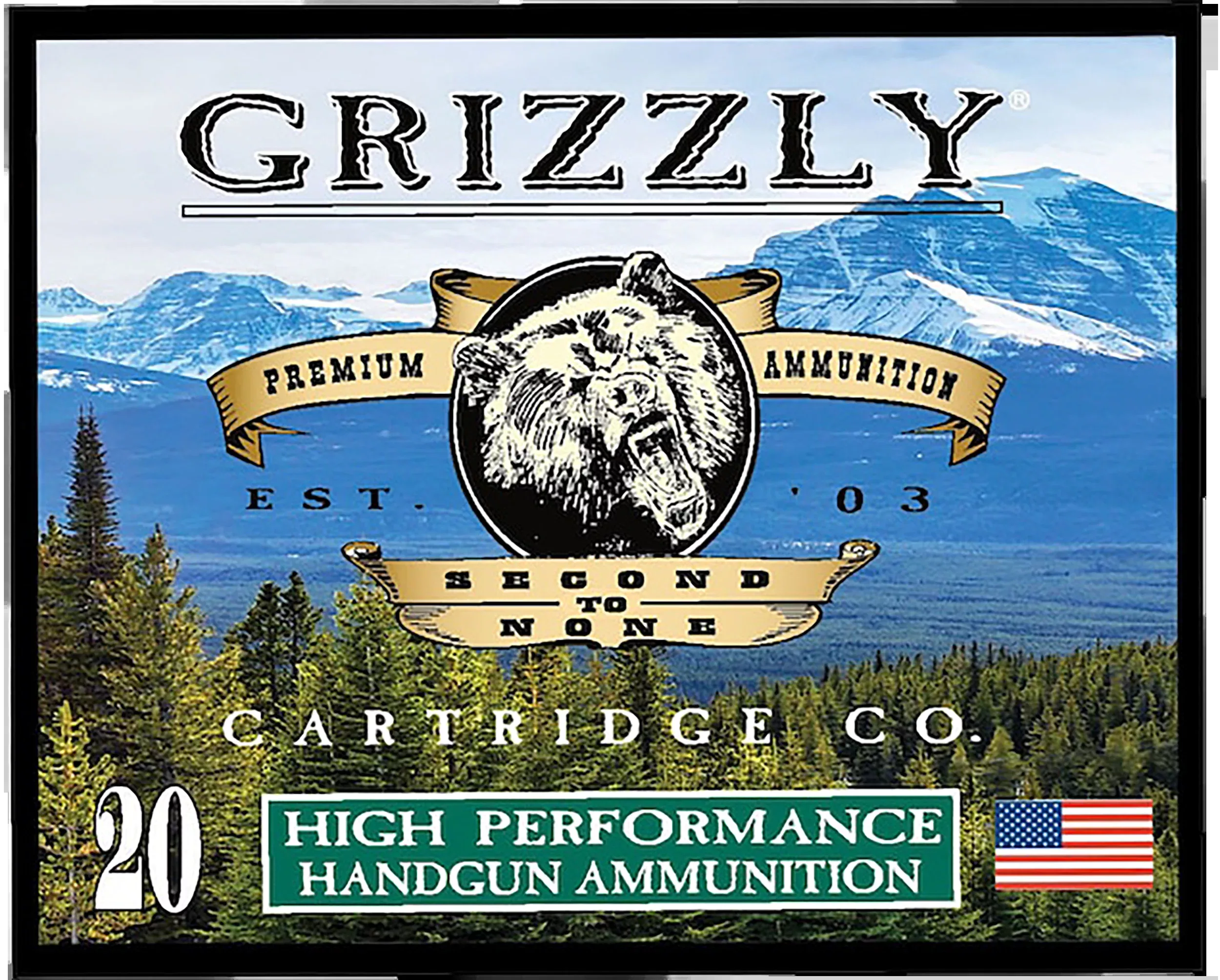 Grizzly Ammo .44 Remington Magnum +P 240gr Jacketed Hollow Point Handgun Ammo 20rd Box GC44M+P2
