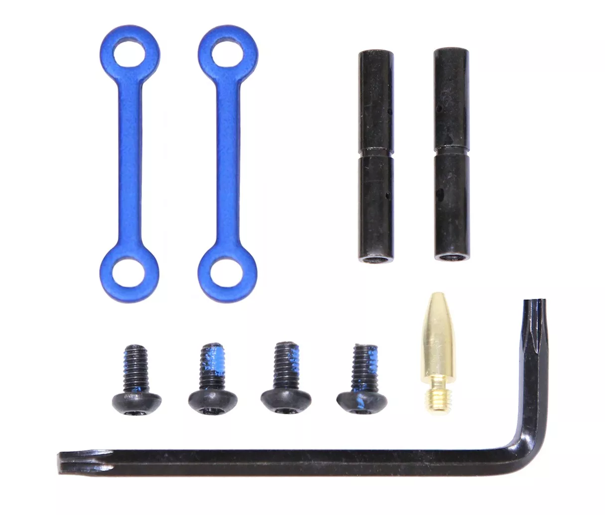 Guntec USA AR-15 Anti-Rotational Trigger/Hammer Pin Set - Anodized Blue