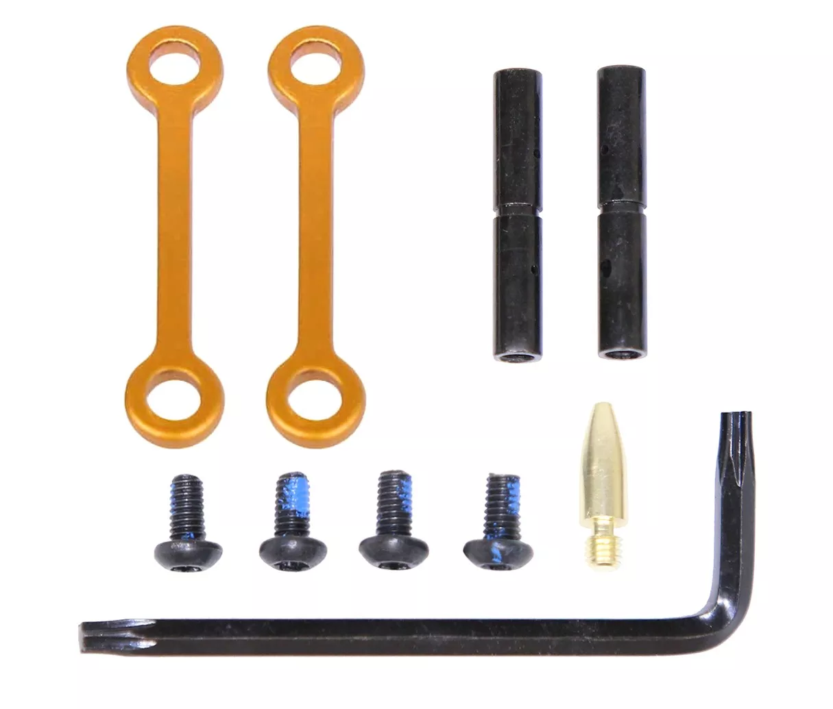 Guntec USA AR-15 Anti-Rotational Trigger/Hammer Pin Set - Anodized Orange