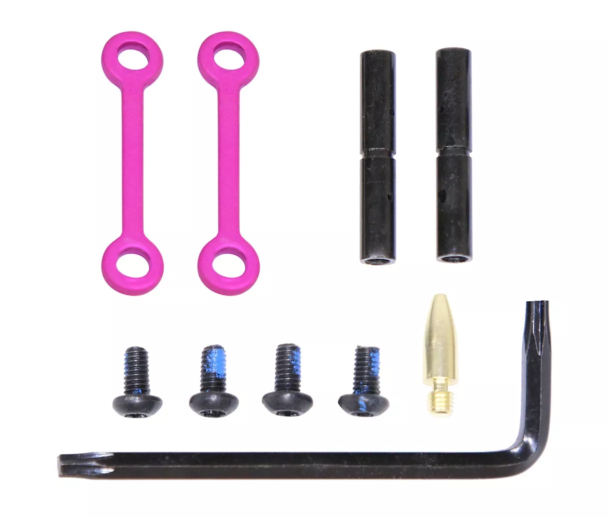 Guntec USA AR-15 Anti-Rotational Trigger/Hammer Pin Set - Anodized Pink