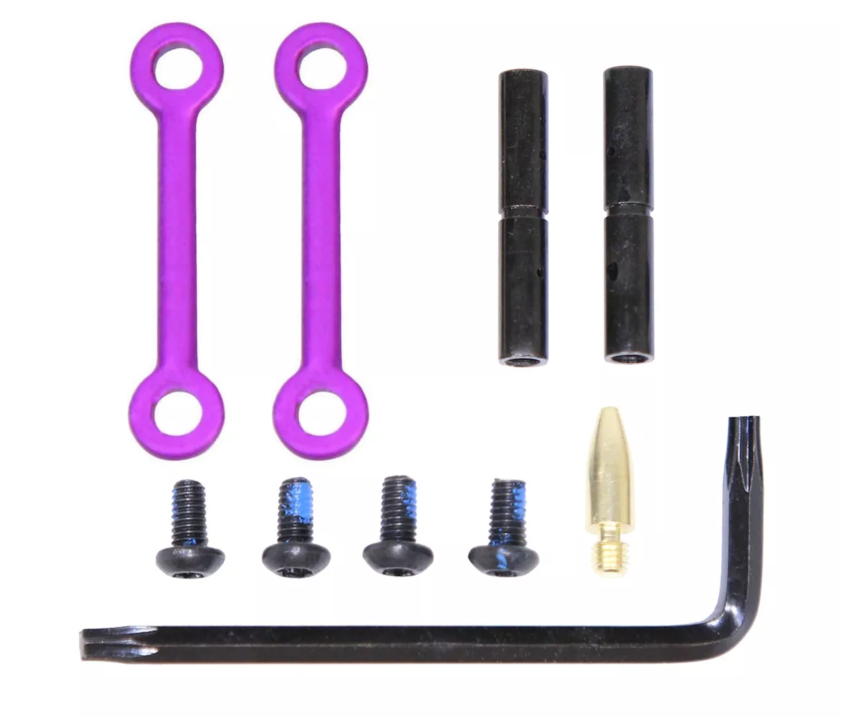 Guntec USA AR-15 Anti-Rotational Trigger/Hammer Pin Set - Anodized Purple