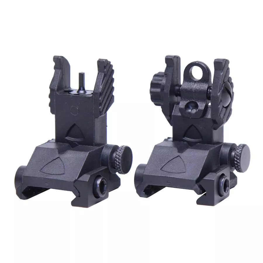 Guntec USA AR-15 Ez Sights Thin Profile Polymer Back Up Iron Sight Set