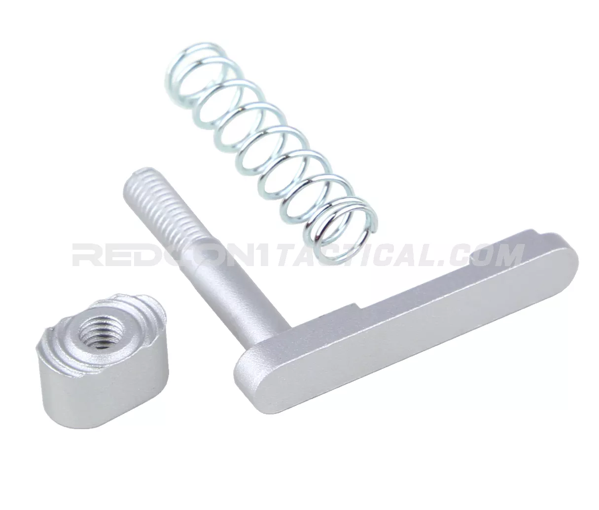 Guntec USA AR-15 Mag Catch Assembly With Extended Mag Button - Anodized Clear