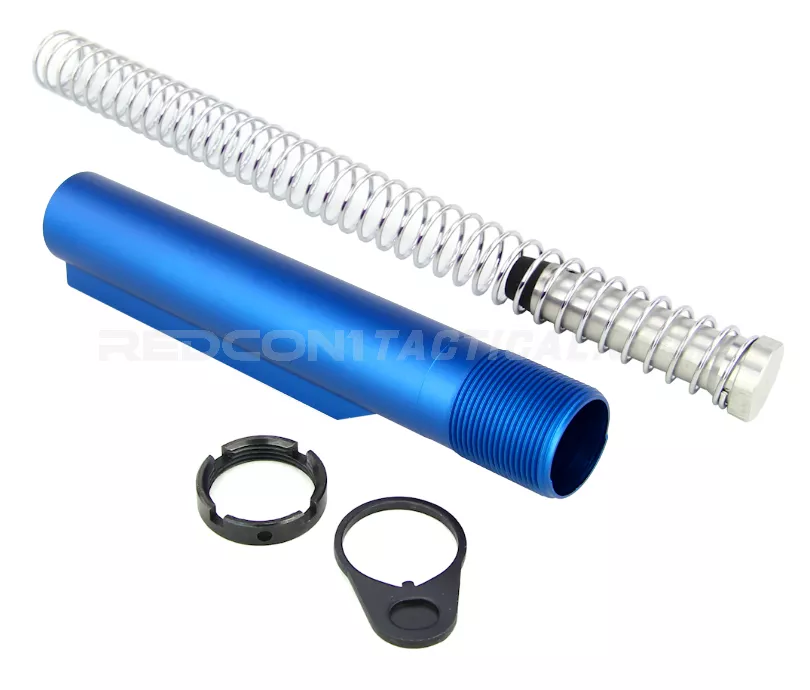 Guntec USA AR-15 Mil-Spec Buffer Tube Kit - Anodized Blue