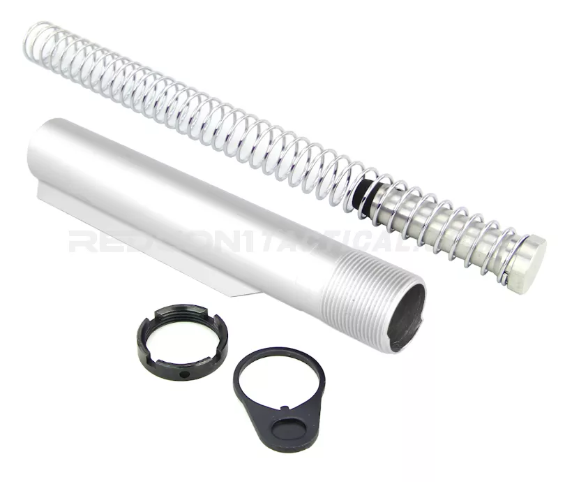 Guntec USA AR-15 Mil-Spec Buffer Tube Kit - Anodized Clear