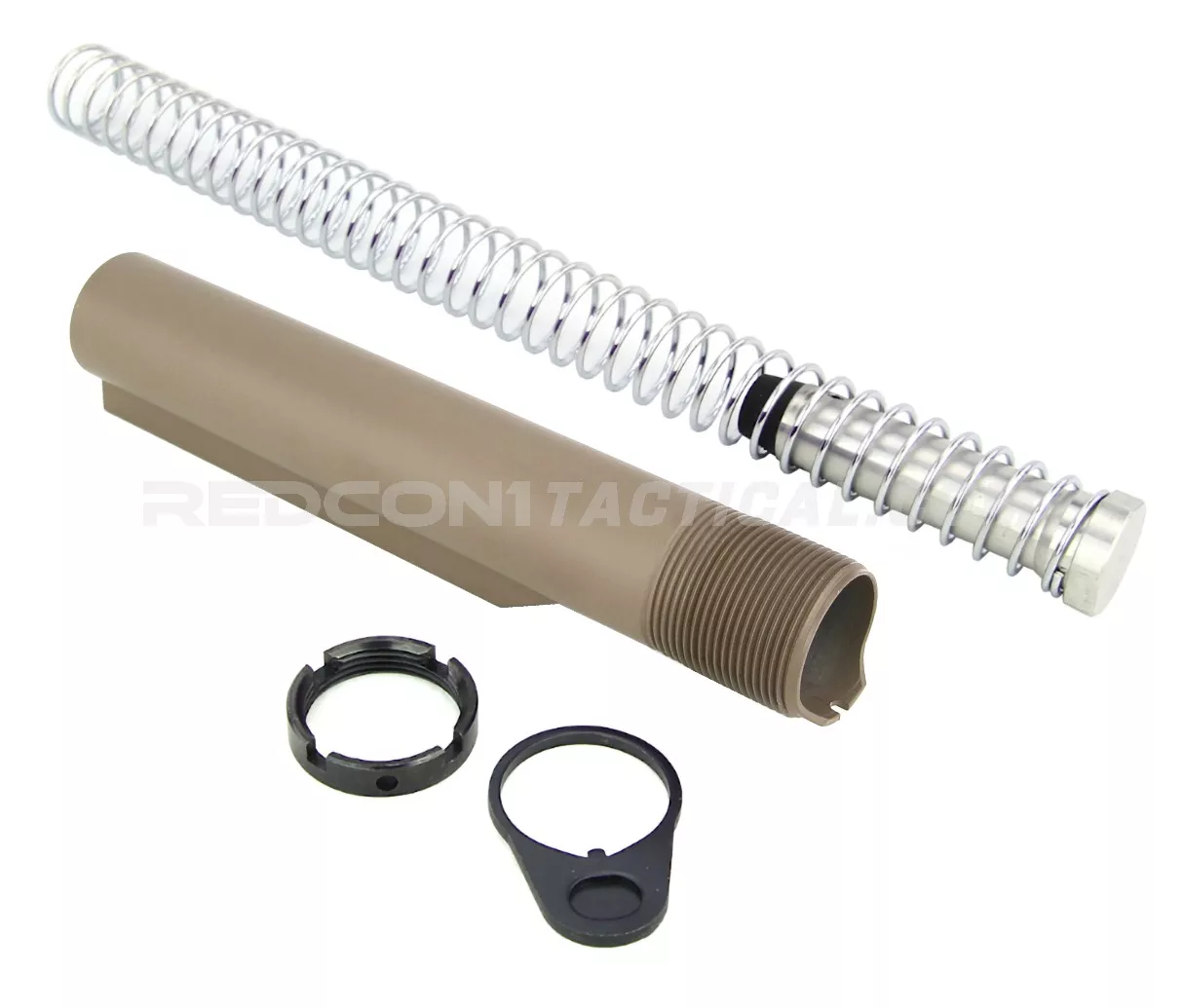 Guntec USA AR-15 Mil-Spec Buffer Tube Kit - Cerakote FDE