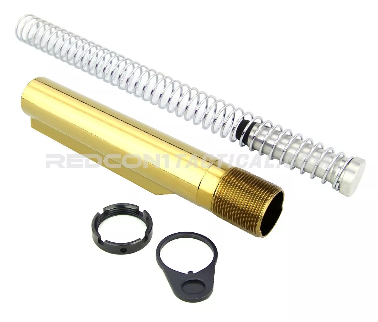 Guntec USA AR-15 Mil-Spec Buffer Tube Kit - Gold Plated